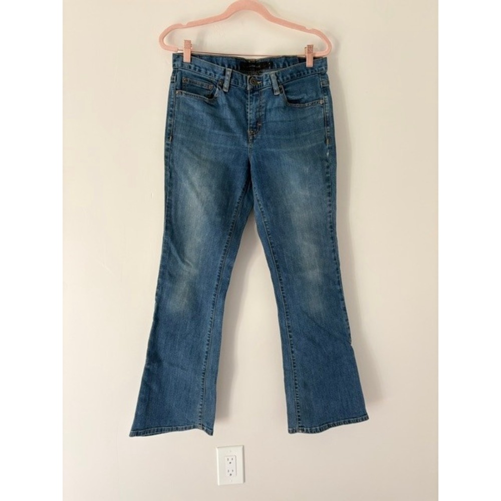 Calvin Klein Jeans Womens Size 8 Mid Rise Bootcut Blue Denim Omega Pocket